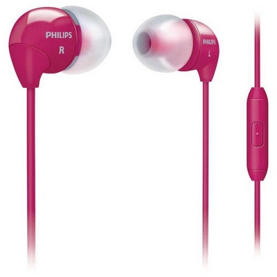 PHILIPS Wired Earbuds with Microphone- Noise-Isolating Tips, Clear sound, 3.5mm Jack - Black