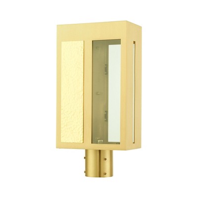 Livex Lighting Lafayette 1 - Light Post Light in Satin Brass