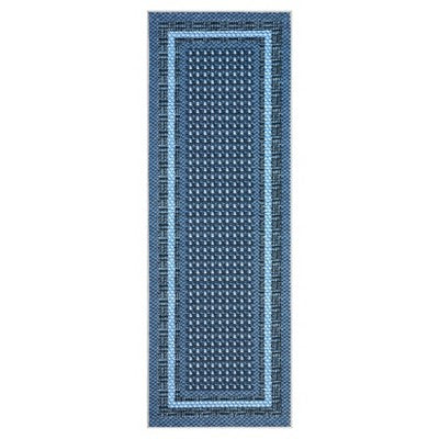Washable Modern Living Room Rugs, Bordered Non Slip Geometric Area Rug for Bedroom, Soft Low Pile Throw Dining Room Carpet