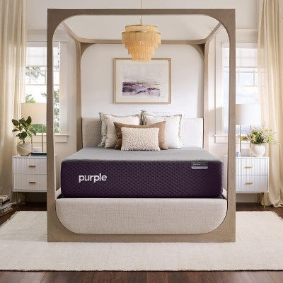 Purple RestorePremier® Hybrid Mattress Firm with 3" GelFlex Grid and Individual Responsive Coil System, Grey