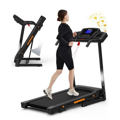 Foldable Treadmill with Incline, Folding Treadmill for Home Electric Treadmill Workout Running Machine, Handrail Controls Speed, Pulse Monitor,APP