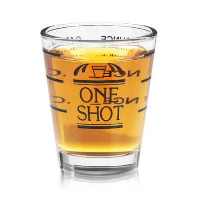 True Bullseye Measuring Shot Glasses, Cocktail Accessories, Reusable Measuring shot Glass, Set of 1, 1.5 oz.