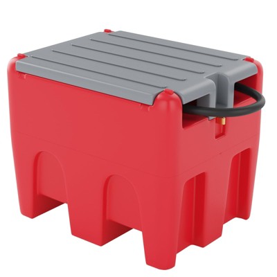 58 Gallon Portable Diesel Fuel Tank with 12v Electric Transfer Pump (10 GPM Flow), 13.1Ft Hose, Auto Nozzle & 360¡ã Swivel Connector