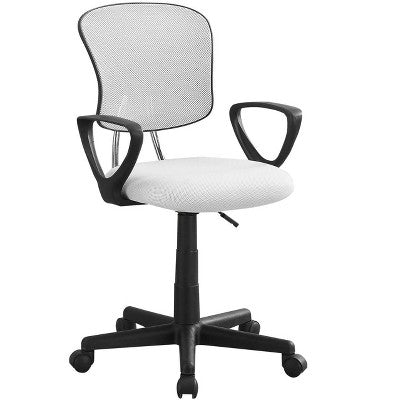 Sapphtopaz Adjustable Office Chair with Wheels, Ergonomic Mesh Swivel Chair with Metal Base and Armrest, Computer Gaming Chair for Office