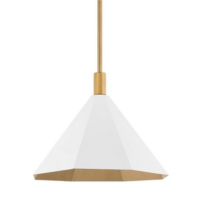 Troy Lighting Huntley 1 - Light Pendant in Patina Brass/Soft White