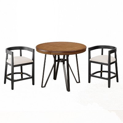 Christopher Knight Home James 3pcs Upholstered Wood and Metal Bar Set