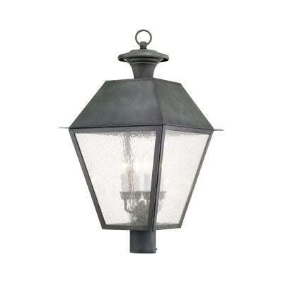 Livex Lighting Mansfield 4 - Light Post Light in Charcoal