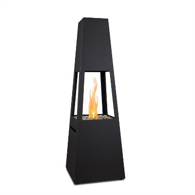 Ferro Chiminea With Hidden Propane Tank in Black by Real Flame