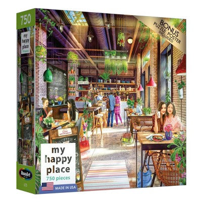 RoseArt My Happy Place The Neighborhood Café Jigsaw Puzzle - 750pc