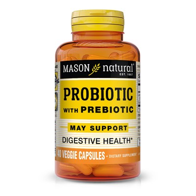 Mason Natural Probiotic with Prebiotic for Digestive Health Capsules - 40ct