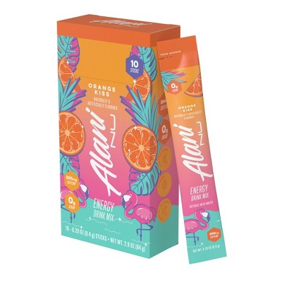Alani Nu Energy Supplement Sticks - Orange Kiss - 2.19oz/10ct: Powder for Energy Boost