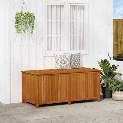 vidaXL Patio Storage Box 68.9"x31.5"x29.5" Solid Acacia Wood