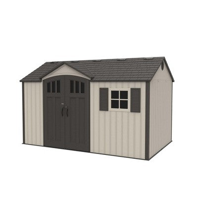 Lifetime 12.5 ft. x 8 ft. Outdoor Storage Shed, Tan (60223)