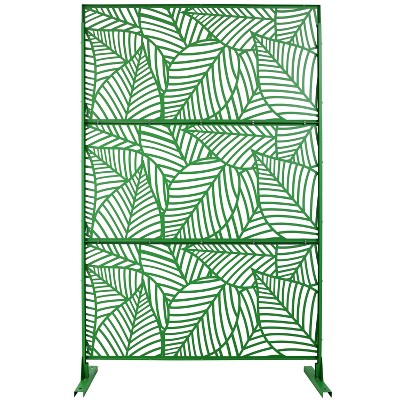 CAVINAS Metal Privacy Screen, Freestanding Decorative Privacy Screen, Privacy Fence Panel for Patio, Lawn
