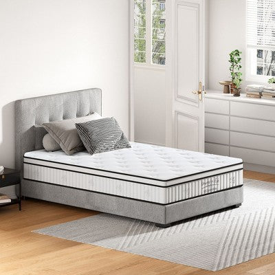 PAGED Mattress Hybrid Mattress with Hypoallergenic Properties for Pressure Relief, Individually Pocketed Innerspring