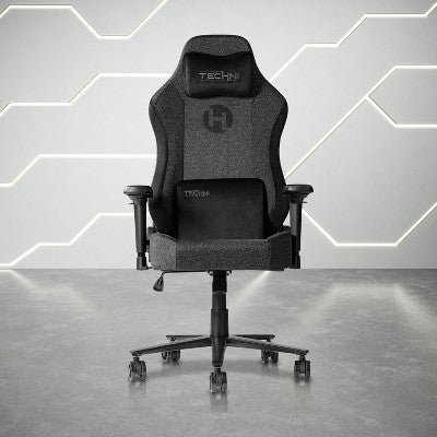 Racxily Sport TSF65C Fabric Memory Foam Gaming Chair – Black