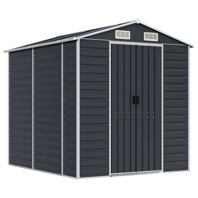 vidaXL Garden Shed Galvanized Steel - Anthracite 75.2 x 84.6 x 78 in