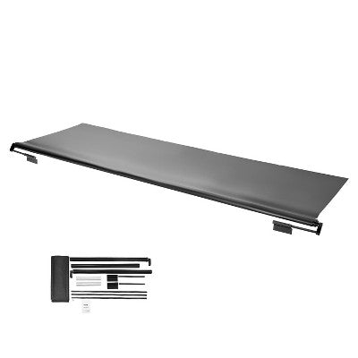 VEVOR Camper Awning Fabric Replacement, 7" to 12', Weatherproof Durable Slide Topper Awning with Bracket, Heavy Duty Slide Topper Awning ,Black