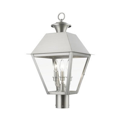 Livex Lighting Wentworth 3 - Light Post Light in Brushed Nickel