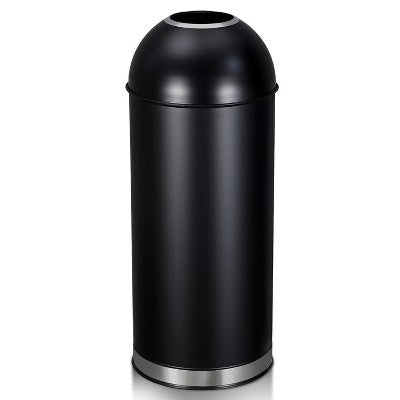 65L/17 Gallon Heavy Duty Stainless Steel Tall Commercial/Kitchen Trash Can, Round Open Top Waste Bin, Garbage Bin for Home Office Restaurant