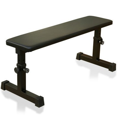 SEVOBAL Home Gyms the Flat Weight Bench for Strength Training W/ 5-Level Adjustable Height, Black, 43.71"*17.72"*20.67"