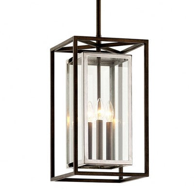 Troy Lighting Morgan 3 - Light Pendant in Bronze Clear Shade