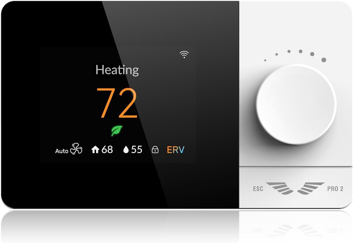 Wi-Fi Smart Thermostat Programmable - Compatible with Alexa, Google Assistant - High Rise 3 Speeds Fan Coil - ERV/HRV On/Off - Smart Life, Tuya APP -  2, Small