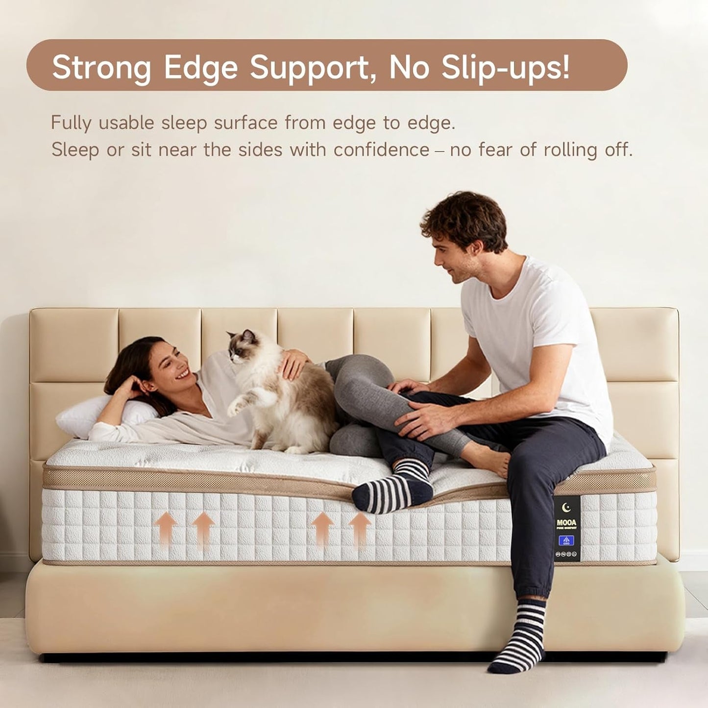 Queen Mattress, 12 Inch Queen Mattresses, Medium Firm Cooling Memory Foam for Hip/Shoulder/Lumbar Support, Individual Springs for Pressure Relief & Motion Isolation, Hybrid Mattress in a Box