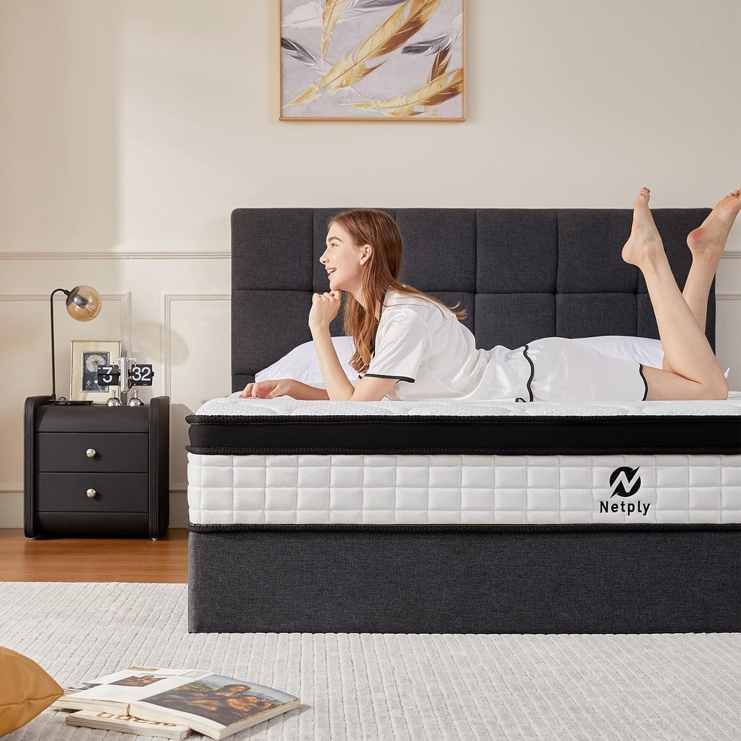 Full Size Mattress, 10 Inch Hybrid Mattress in a Box, Upgraded Memory Foam & Independent Pocket Spring - Zoned Support, Soft and Comfortable, Pressure Relief, Certipur-Us Certified