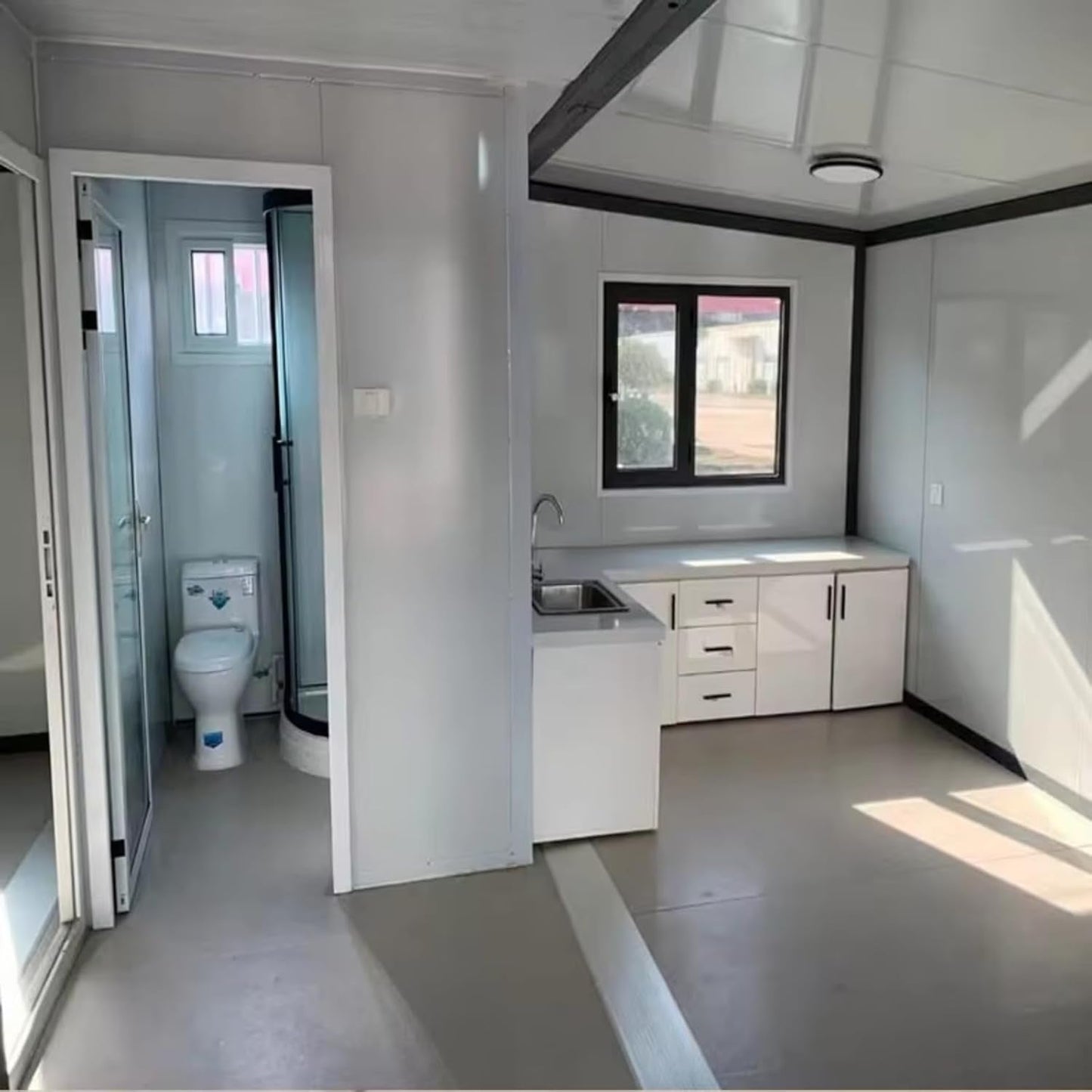 20Ft Foldable Prefab Tiny Home - 2-Bedroom Container Kit with Kitchen & Bath, Perfect for Backyard Retreat, Garden Office or Vacation Rental