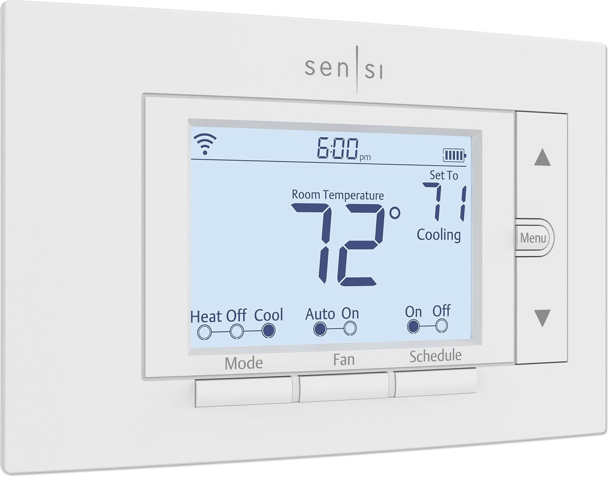 Sensi Smart Thermostat, 100 Years of Expertise, Wi-Fi, Data Privacy, Programmable, Easy DIY Install, Works with Alexa, Energy Star Certified, Mobile App, ST55