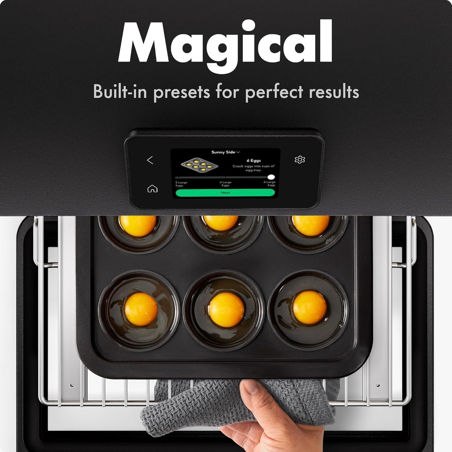 Minioven Smart Toaster Oven Air Fryer Combo, 11-In-1 Countertop Convection Oven, Bake, Broil, Air Fry, Broil, Dehydrate, 1750W, 25 Qt Capacity, Fast Cooking with Touchscreen Controls – Black