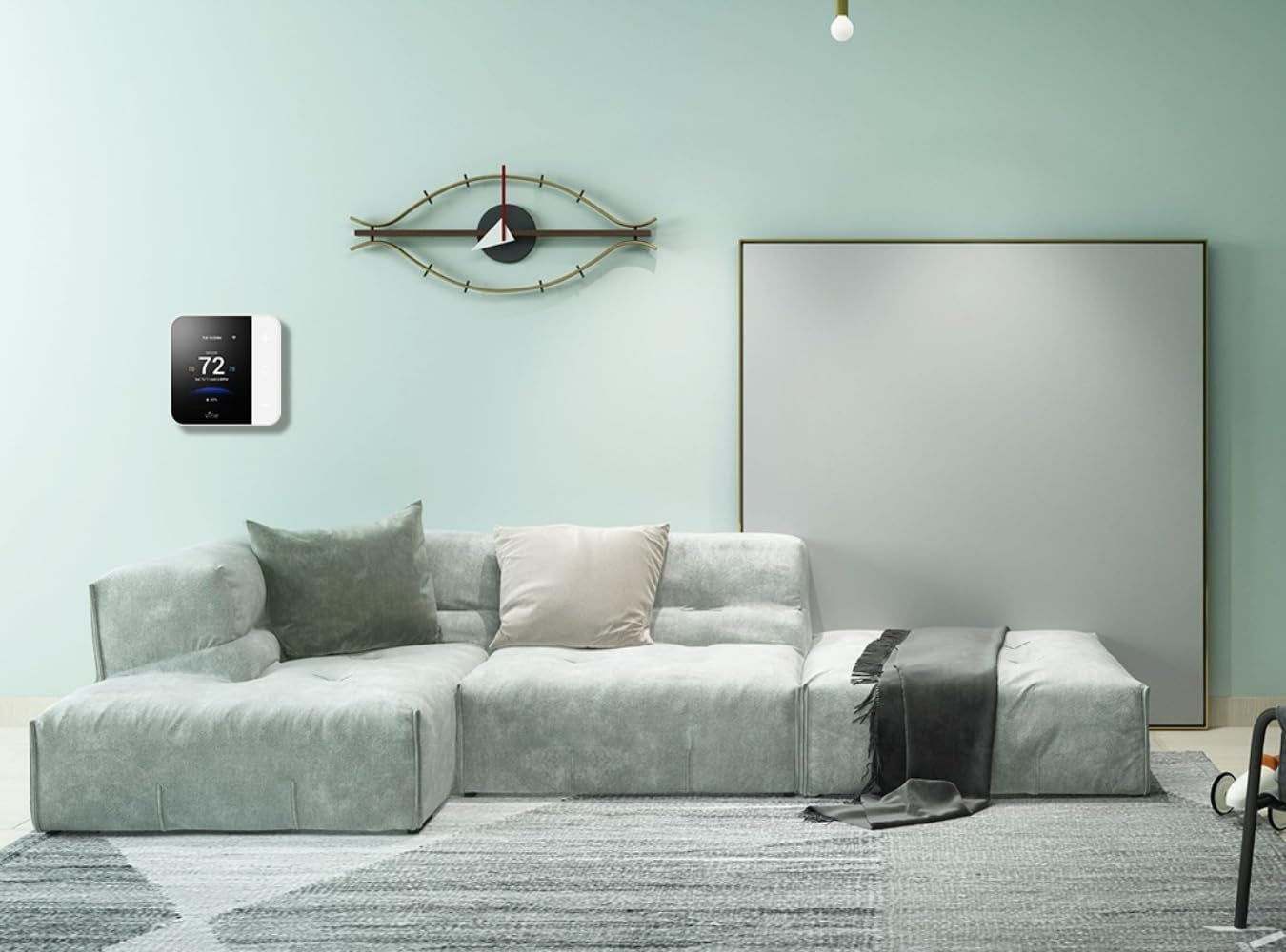 Thermostat for Home with Touchscreen Color Display, Wifi Smart Thermostat Compatible with Alexa and Google Assistant, 7Day/8Period Programmable, Energy Saving, C-Wire Required, Screen Size 2.8"