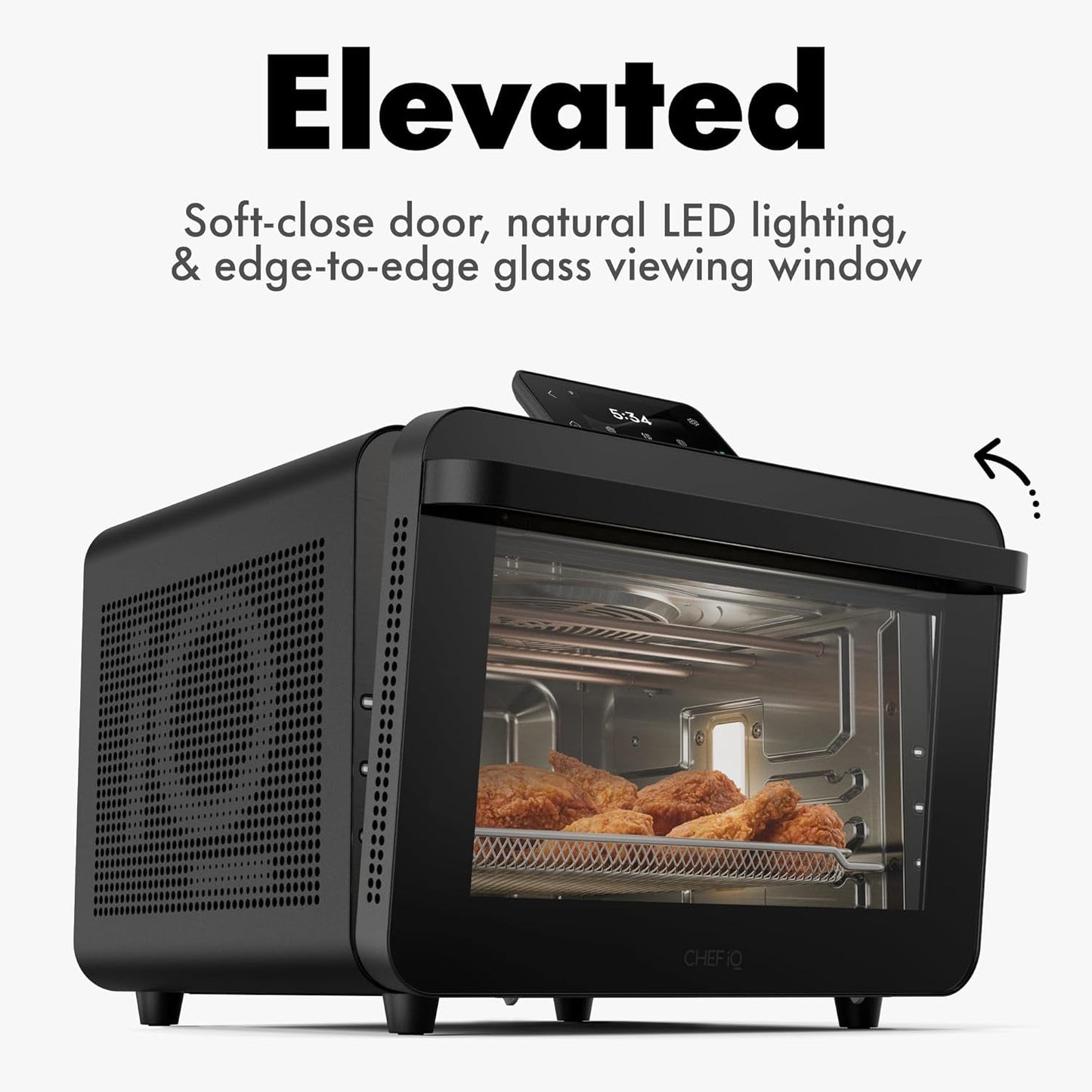 Minioven Smart Toaster Oven Air Fryer Combo, 11-In-1 Countertop Convection Oven, Bake, Broil, Air Fry, Broil, Dehydrate, 1750W, 25 Qt Capacity, Fast Cooking with Touchscreen Controls – Black