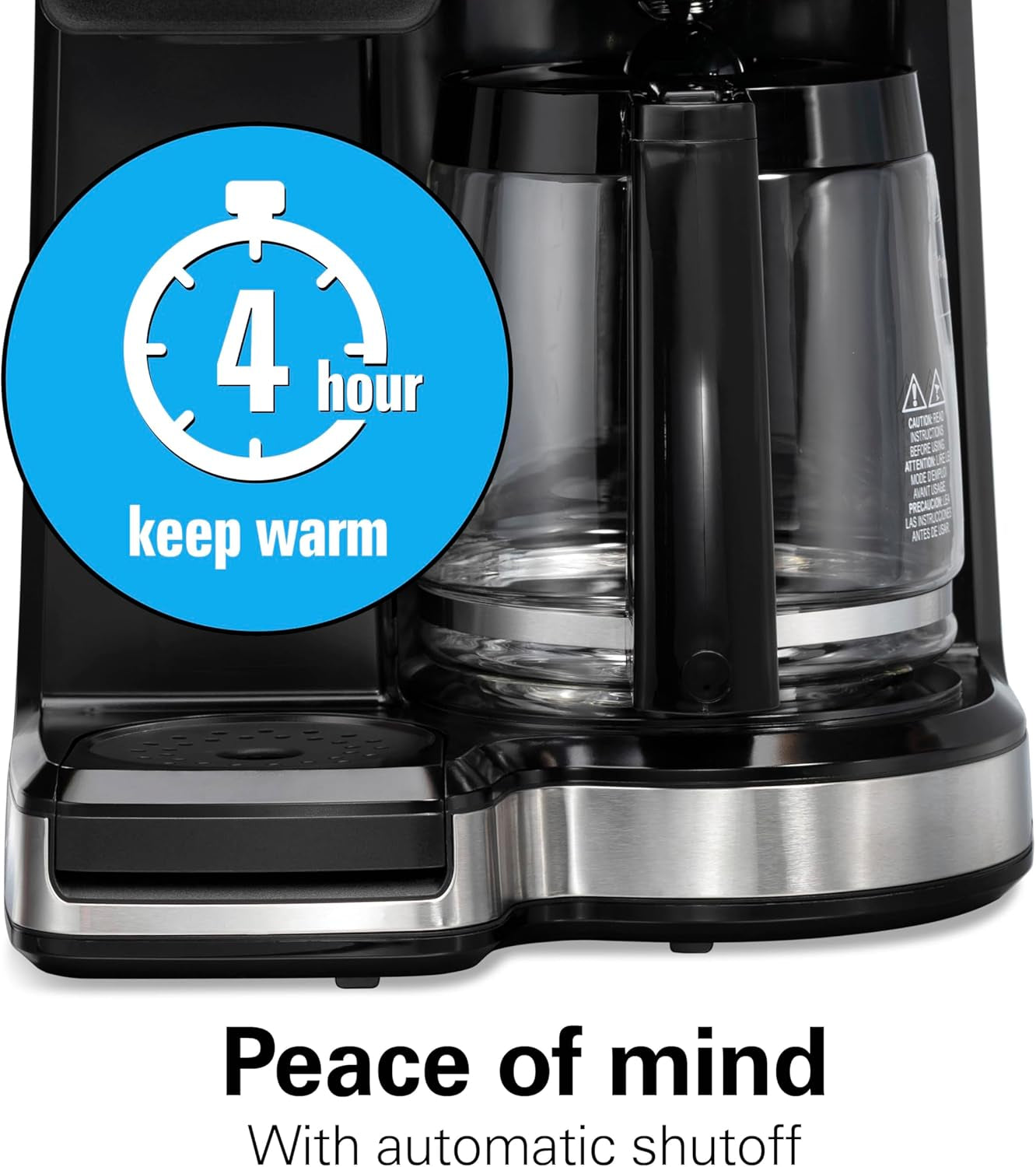 2-Way 12 Cup Programmable Drip Hot and Iced Coffee Maker & Single Serve Coffee Machine, Glass Carafe, Auto Pause and Pour, Black (47500J)