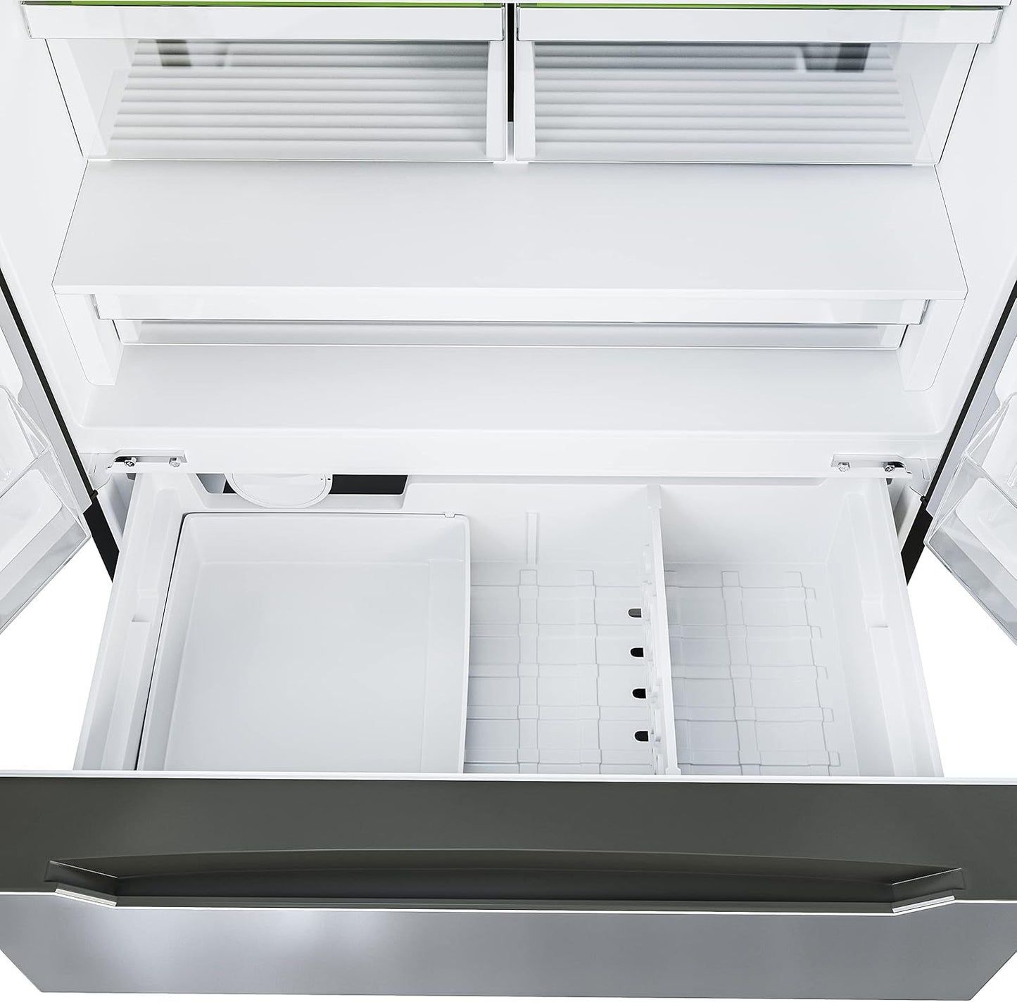 Counter Depth French Door Refrigerator with Ice Maker, 4 Door Stainless-Steel Fridge - 22.5 Cu.Ft