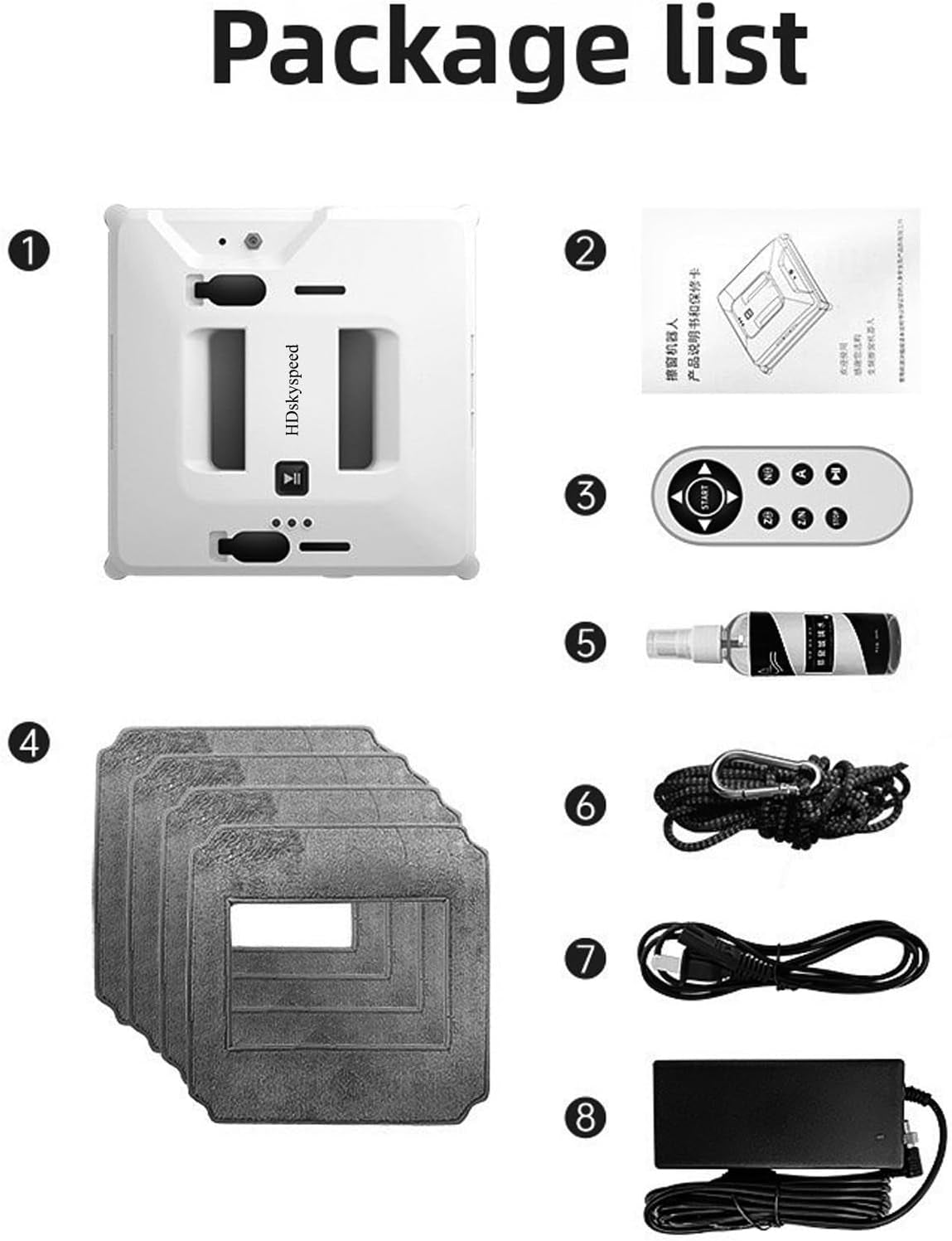 Window Cleaning Robot,Window Washer – AI Electric Vacuum Cleaner for inside and Outside, Robotic Aspiradora with Advanced Navigation