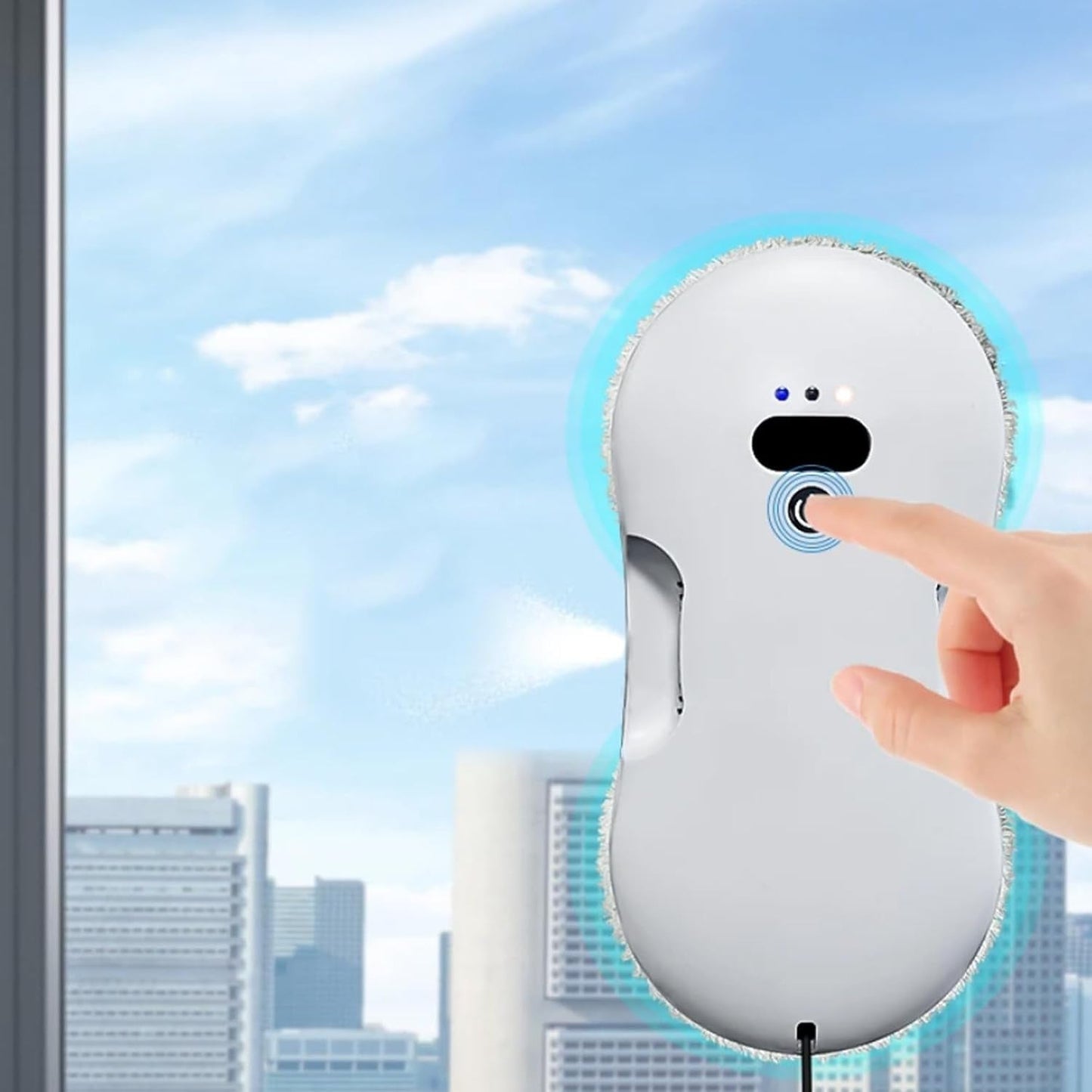 Window Cleaner Robot,Smart Window Vacuum Cleaner with Automatic Water Spray,Glass Cleaning Robot with Remote Control,For Interior/Exterior Highrise Windows