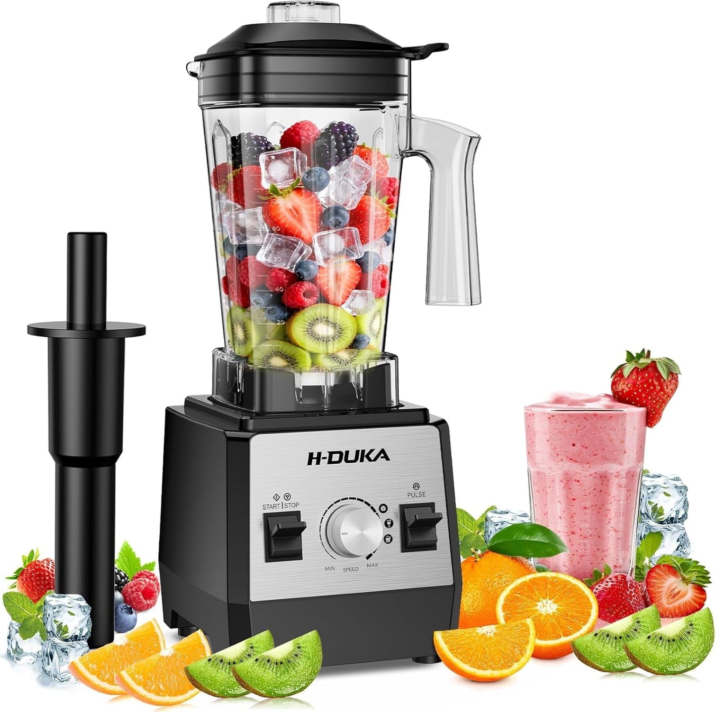 Blender for Smoothies with 64 Oz Capacity, Blenders for Kitchen with Bpa-Free Container, Smoothie Blender for Ice Crushing, Frozen Drink, Baby Food, Sauces, Dishwasher Safe