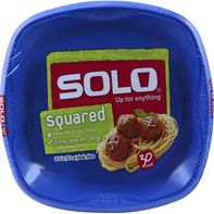 SOLO Plastic Plates, Squared, 10.25 Inch️