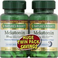 Nature's Bounty Melatonin, 10 mg, Capsules, Twin P...
️