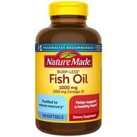 Nature Made Burpless Fish Oil 1000 mg Softgels️