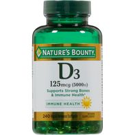 Nature's Bounty Vitamin D3, 125 mcg, Softgels️