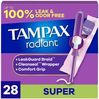 TAMPAX Radiant Tampons, with LeakGuard Braid, Supe...
️