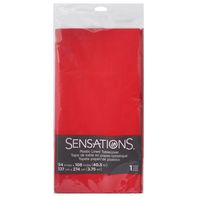 Sensations Tablecover, Plastic Lined, Classic Red️