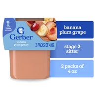 Gerber Stage 2 Baby Food Banana Plum Grape Puree T...
️