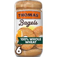 Thomas’ 6 count, 100% Whole Wheat Bagels️