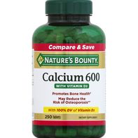 Nature's Bounty Calcium 600, with Vitamin D3, Tabl...
️