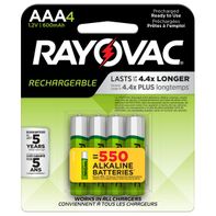 RAYOVAC Rechargeable AAA Batteries, Triple A Batte...
️