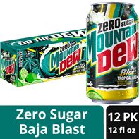 Mountain Dew Baja Blast Zero Sugar Soda Pop️